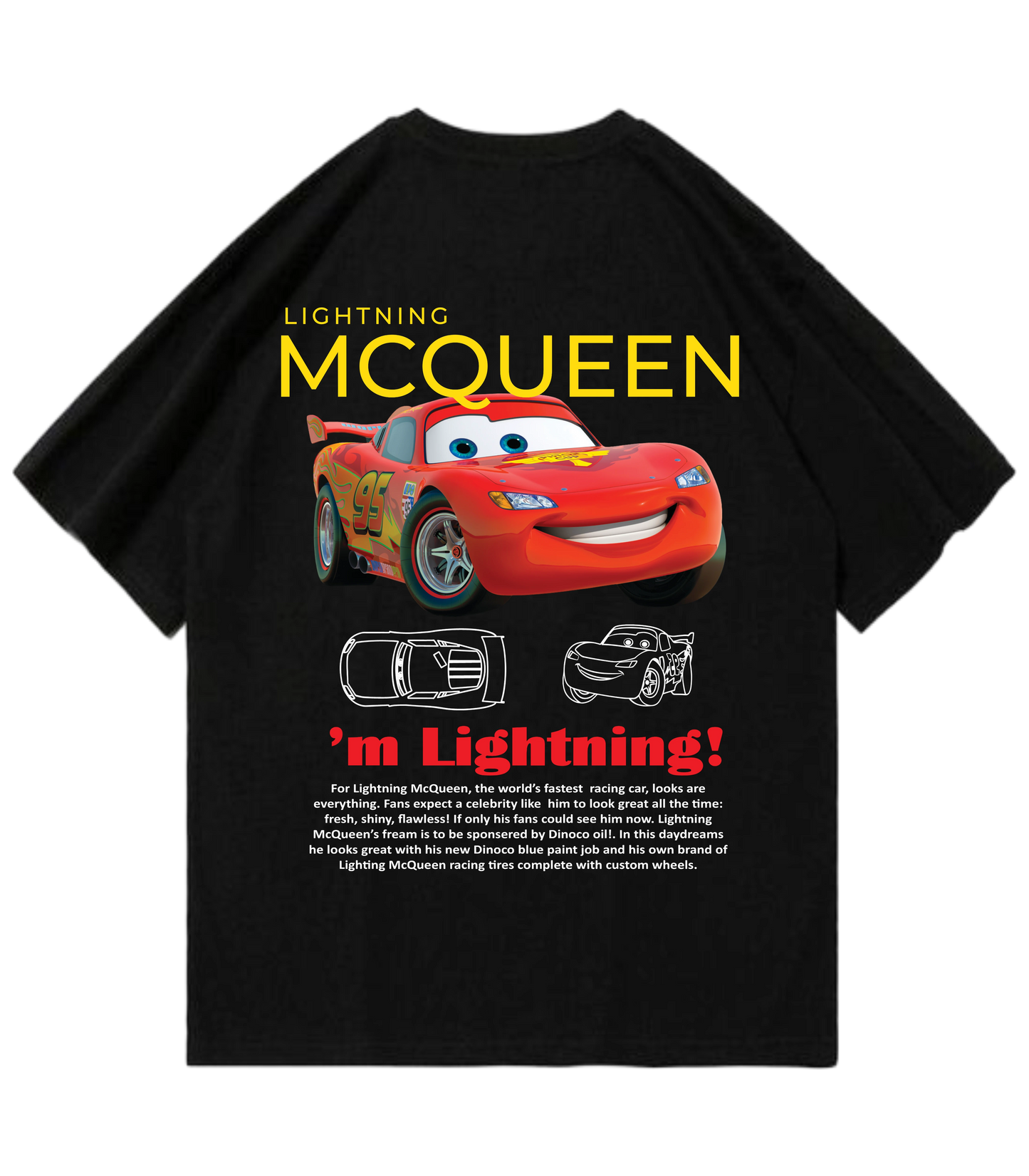 Lightning McQueen Oversized T-Shirt - Justmini