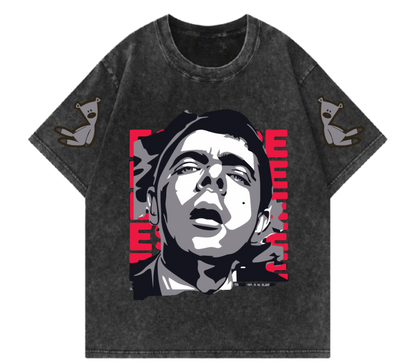 JustMini Mr. Bean Vintage Black Oversized Tee – The Silent Chaos Classic