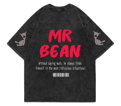 JustMini Mr. Bean Vintage Black Oversized Tee – The Silent Chaos Classic