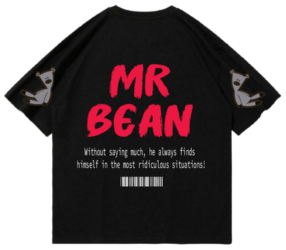 JustMini Mr. Bean Vintage Black Oversized Tee – The Silent Chaos Classic
