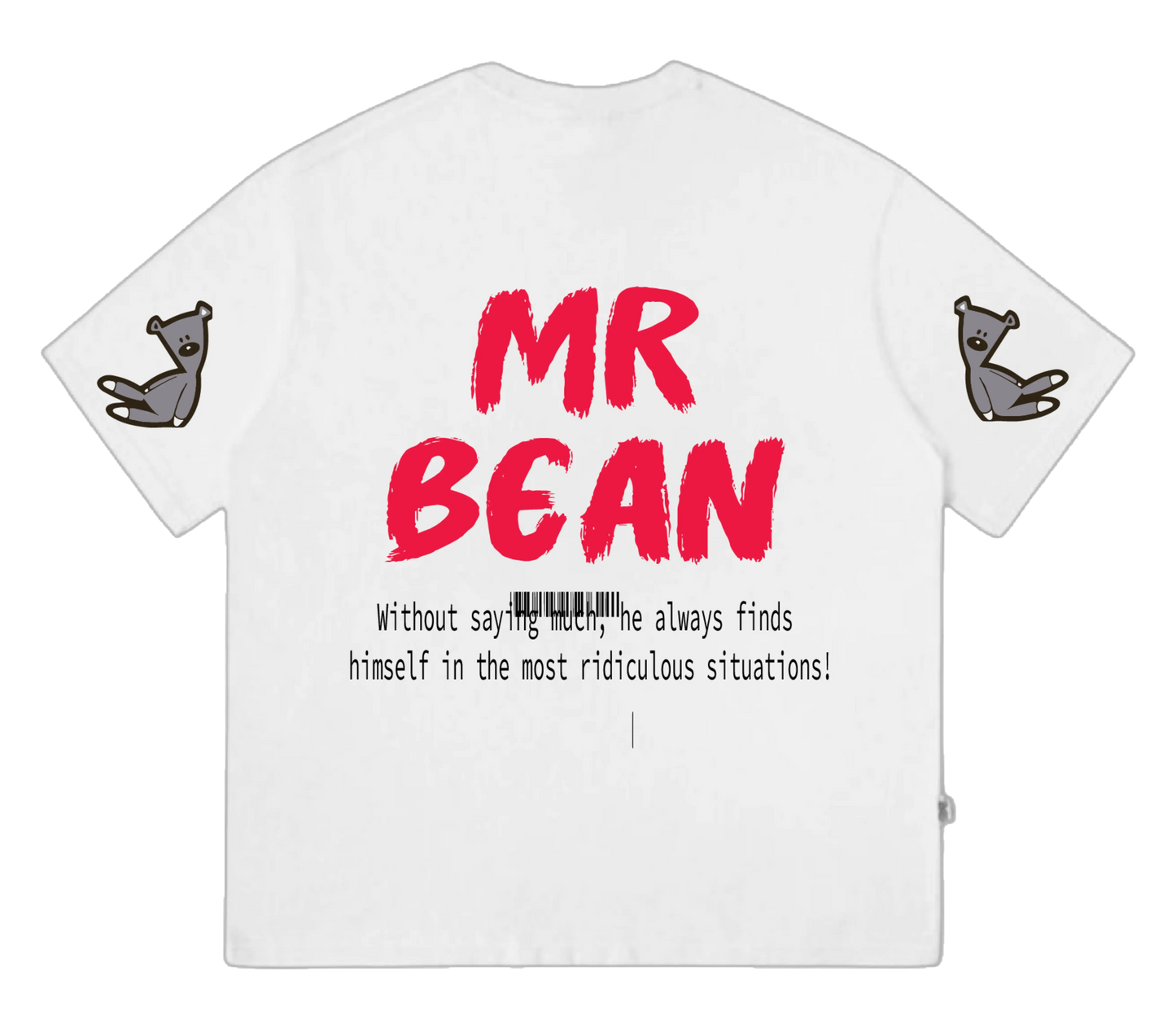 JustMini Mr. Bean Vintage Black Oversized Tee – The Silent Chaos Classic