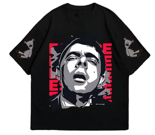 JustMini Mr. Bean Vintage Black Oversized Tee – The Silent Chaos Classic